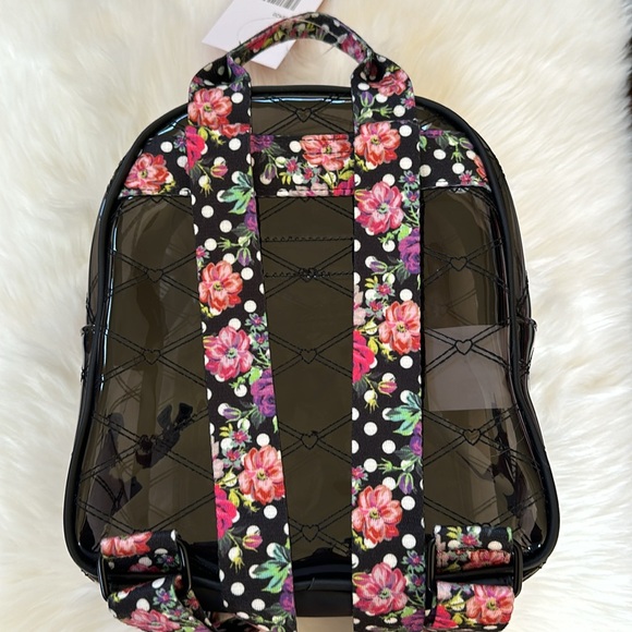 Betsy Johnson clear black backpack - Picture 2 of 9